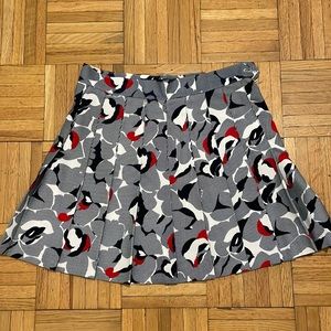 NWOT American Apparel blue white red mini pleated skirt small